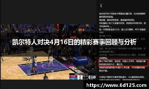 凯尔特人对决4月16日的精彩赛事回顾与分析
